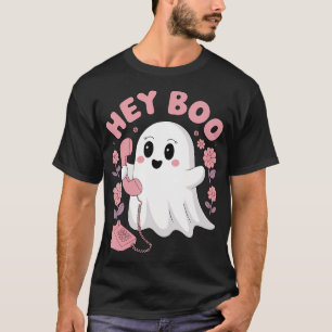 Camiseta Ei Boo Cute Ghost Dia de as Bruxas engraçado Rapar