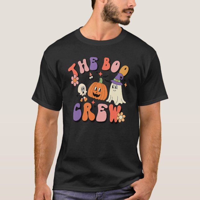 Camiseta Ei Boo Pumpkin Boo Crew Halloween Boo Halloween C (Frente)
