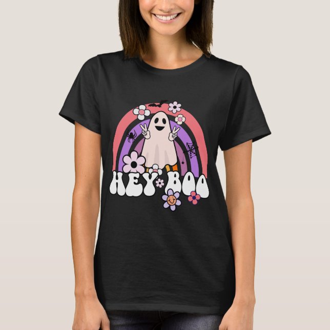 Camiseta Ei Boo Retro Halloween (Frente)