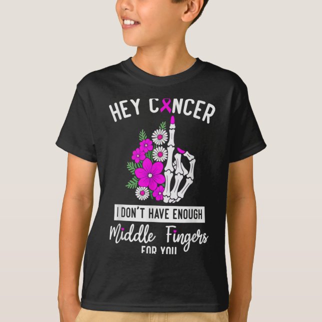 Camiseta Ei Cancer, não tenho dedos mediais suficientes par (Frente)