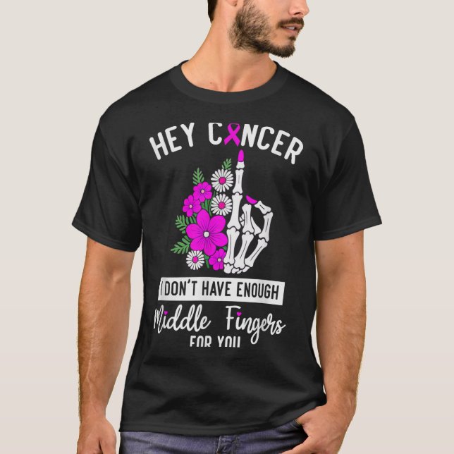 Camiseta Ei Cancer, não tenho dedos mediais suficientes par (Frente)
