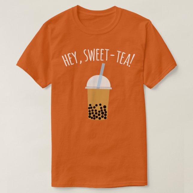 Camiseta Ei, doce Chá Boba Bubble Tea (Frente do Design)