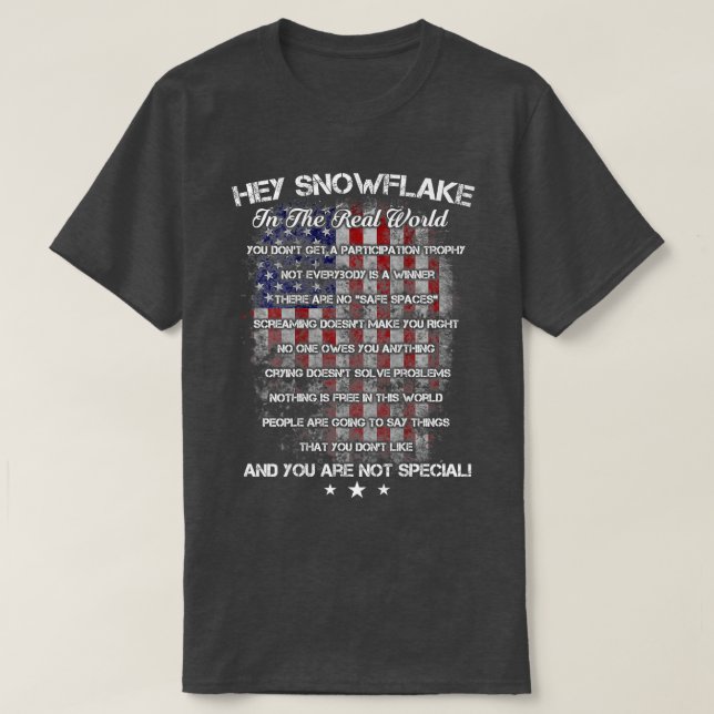 Camiseta Ei Floco De Neve No Real Mundo Militar Veterano (Frente do Design)