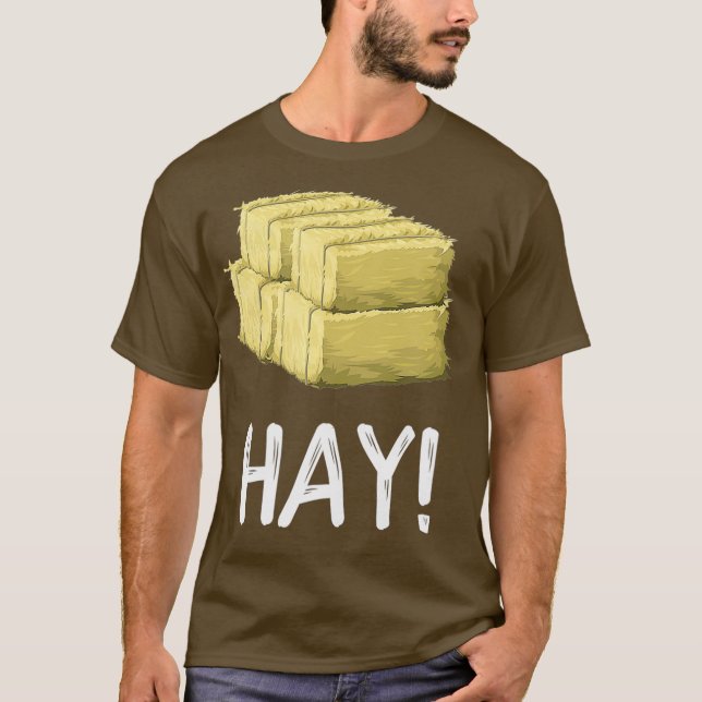 Camiseta Ei Hay Funny Farming Bale of Hay (Frente)