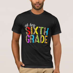 Camiseta Ei Leopardo do Sexto Primeiro Dia De Volta À Escol
