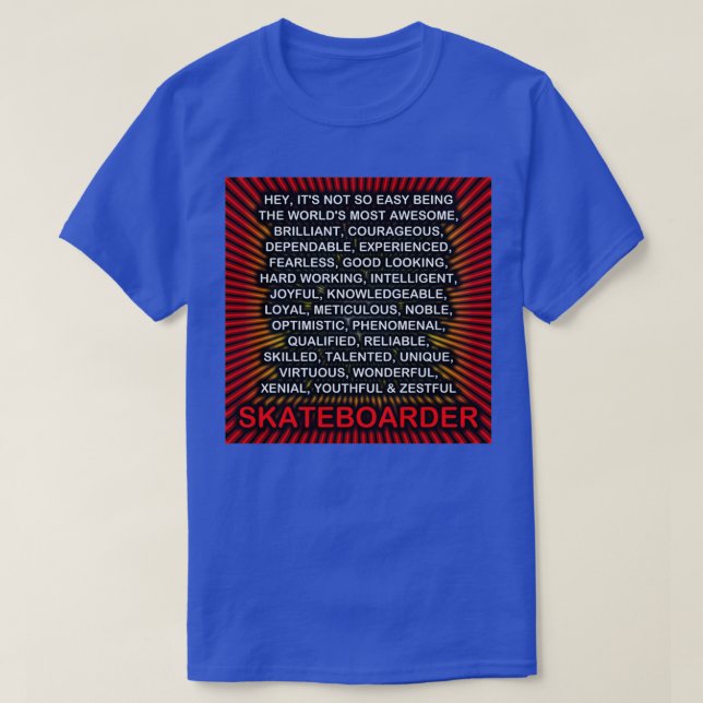 Camiseta Ei, Não É Tão Fácil Ser Skateboarder (Frente do Design)