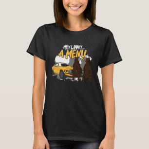 Camiseta Ei, olha Um menu Câmbio Manual e Pedal para Arra
