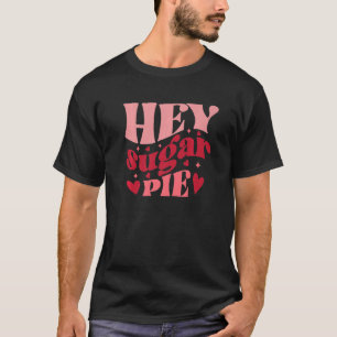 Camiseta Ei, Pie Retro Estilo de Açúcar Adoram Namorados De