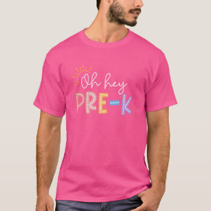 Camiseta Ei, Professor Pré-K Feliz Primeiro Dia De Volta
