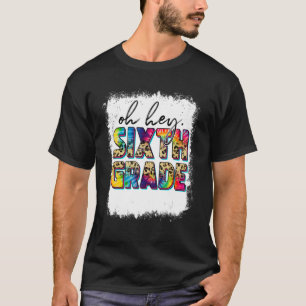 Camiseta Ei, Sexto Ano De Volta À Escola Tie Dye Leopardo
