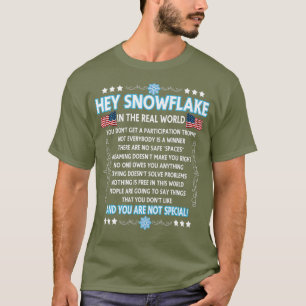 Camiseta Ei, Snowflake, o presente de veterano engraçado do