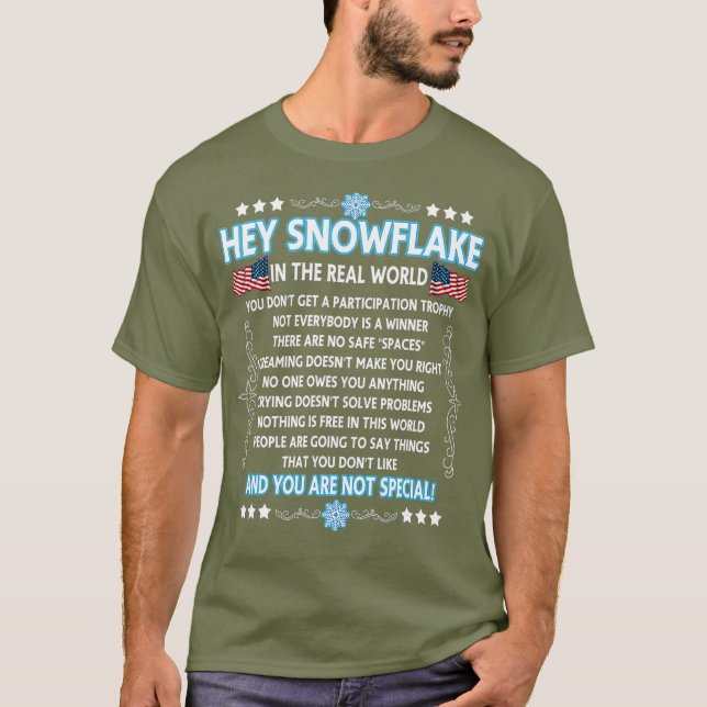 Camiseta Ei, Snowflake, o presente de veterano engraçado do (Frente)