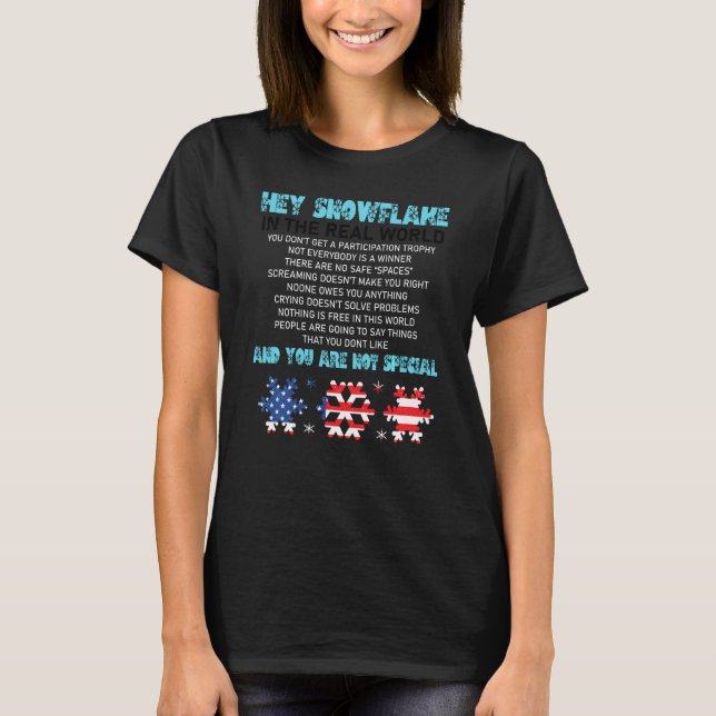 Camiseta Ei Snowflake O Verdadeiro Veterano Engraçado Do Mu (Frente)