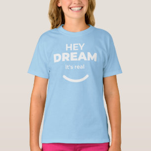 Camiseta Ei, Sonho É Motivação Azul Verdadeiro