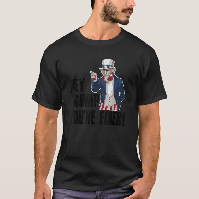 Camiseta Ei Trump, você é condenado à eleição do tio Sam Am (Frente)