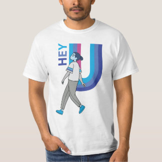 Camiseta Ei U" Declaração Minimalista T-Shirt