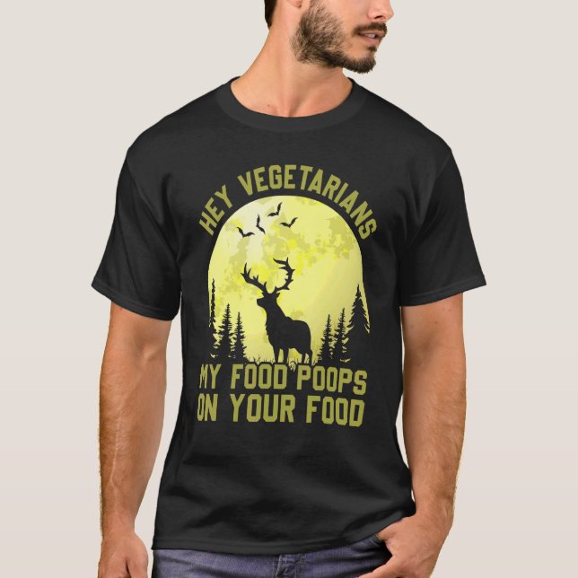 Camiseta Ei Vegetarianos Minha Comida Põe Na Sua Comida (Frente)