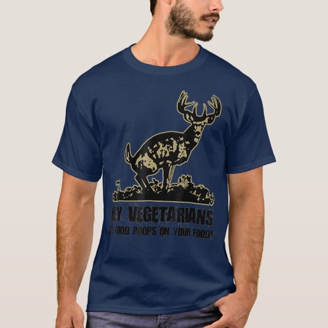 Camiseta Ei Vegetarianos Minha Comida Põe Na Sua Comida (Frente)