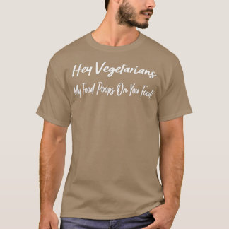 Camiseta Ei Vegetarianos Vintage Novelty Engraçado Novelty