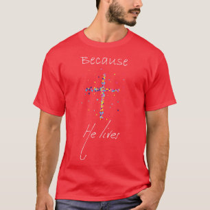 Camiseta Ei Vive Jesus Cristo Cruz Fé Igreja