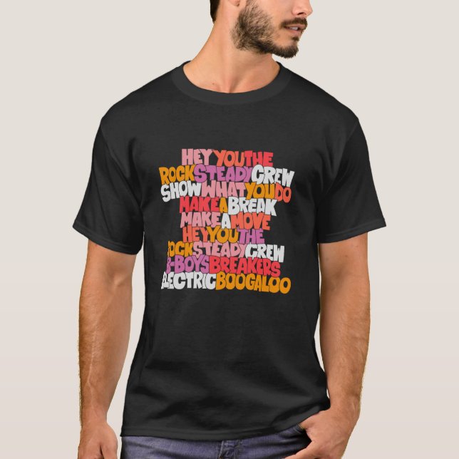 Camiseta Ei, Você, A Tripulação Robusta no Estilo de Grafit (Frente)