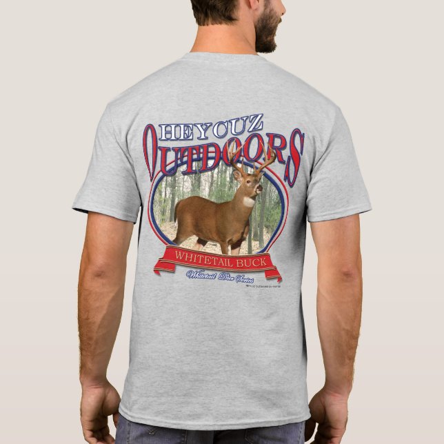 Camiseta EiCuz ao ar livre Whitetail Buck (Verso)