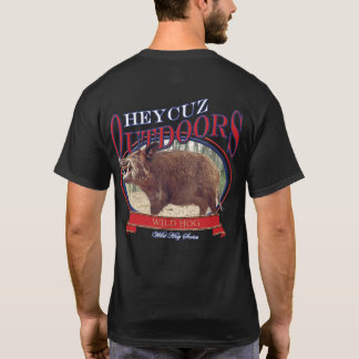 Camiseta EiCuz do lado de fora Design de porco selvagem