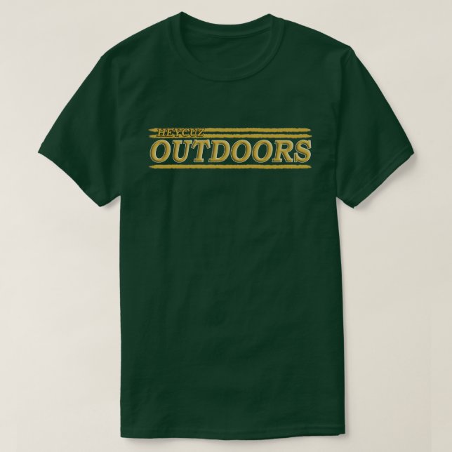 Camiseta EiCuz Ouro Verde ao ar livre (Frente do Design)