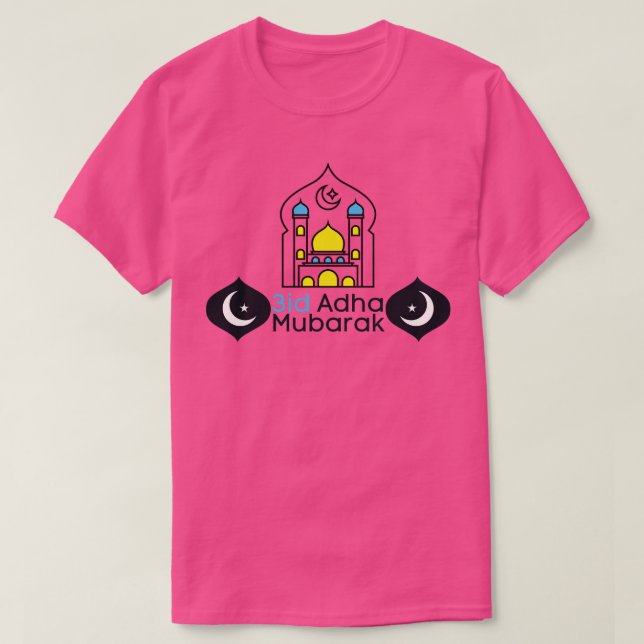 Camiseta Eid Adha Mubarak 2022 Presente para Muçulmanos Ára (Frente do Design)