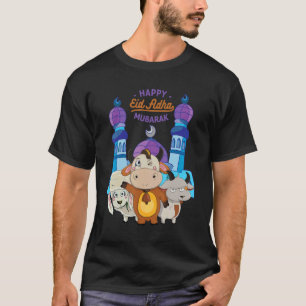 Camiseta Eid Al Adha Eid Mubarak Feliz Dia do Eid Muçulmano