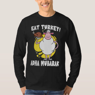 Camiseta Eid Al-Adha Mubarak Sheep come Turquia Muçulmana E