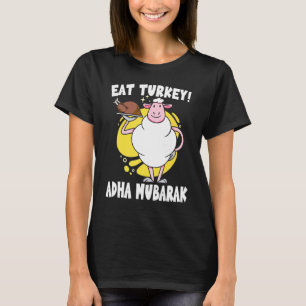 Camiseta Eid Al-Adha Mubarak Sheep come Turquia Muçulmana E
