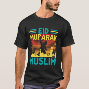Camiseta Eid Mubarak Bigfoot Eid Al Fitr Day Homens Islâmic