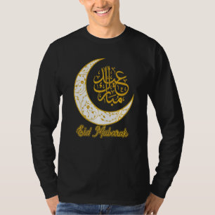 Camiseta Eid Mubarak Eid Al Fitr Crescent Lua Árabe Calli