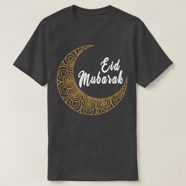 Camiseta Eid Mubarak Eid Al Fitr Feriados Islâmicos Ha (Frente do Design)