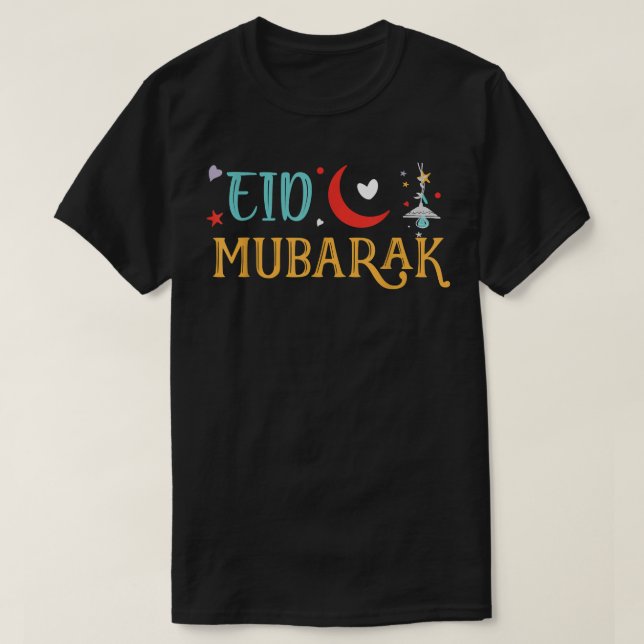 Camiseta Eid Mubarak Eid Ul Fitr Eid Ul Adha Muslim Holiday (Frente do Design)