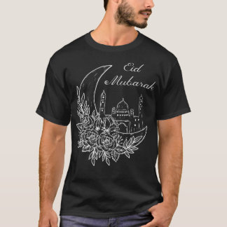 Camiseta Eid Mubarak para celebrar Eid Al Adha ou Eid Al Fi