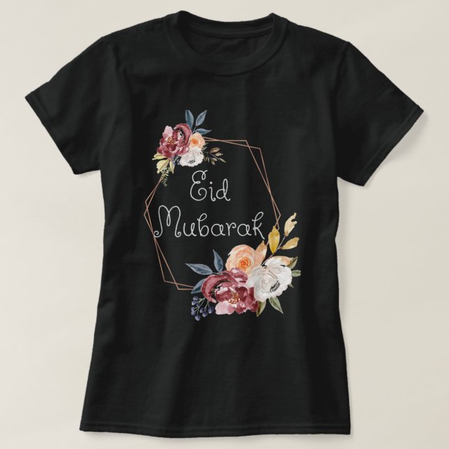 Camiseta Eid Mubarak para homens muçulmanos americanos Eid  (Frente do Design)