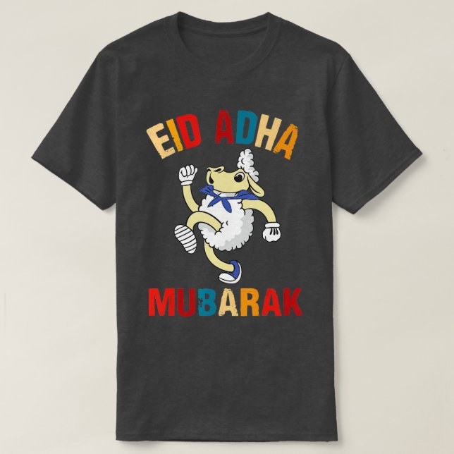 Camiseta Eid Mubarak para homens muçulmanos americanos Eid  (Frente do Design)