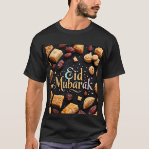 Camiseta Eid Mubarak Sweet Delights Black Mens Tshirt