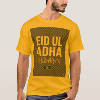 Camiseta Eid ul Adha Mubarak Design Islâmico Minimalista Mo