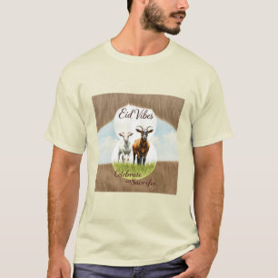 Camiseta Eid Vibes Watercolor Goat Collage T Shirt