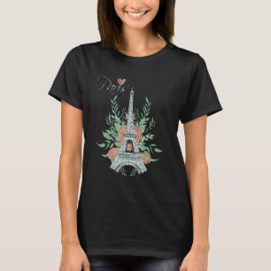 Camiseta Eiffel Tower Love Paris French Souvenir Parisiense