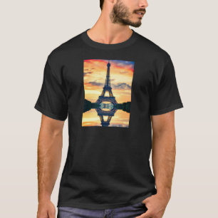 Camiseta Eiffel Tower Paris Evening European Viagem