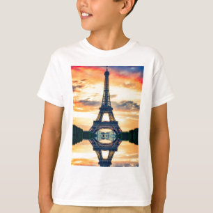 Camiseta Eiffel Tower Paris Evening European Viagem