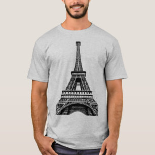 Camiseta Eiffel Tower Paris Pop Art Modelo moderno