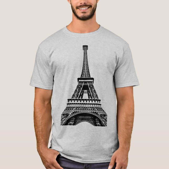 Camiseta Eiffel Tower Paris Pop Art Modelo moderno (Frente)