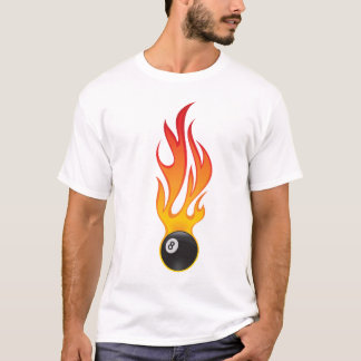 Camiseta eightballl flamejante