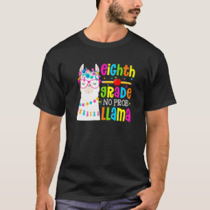 Camiseta Eighth Grade No Prob Llama Student First Day Of Sc
