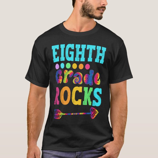Camiseta Eighth Grade Rocks  Hello 8th Grade Back To School (Frente)
